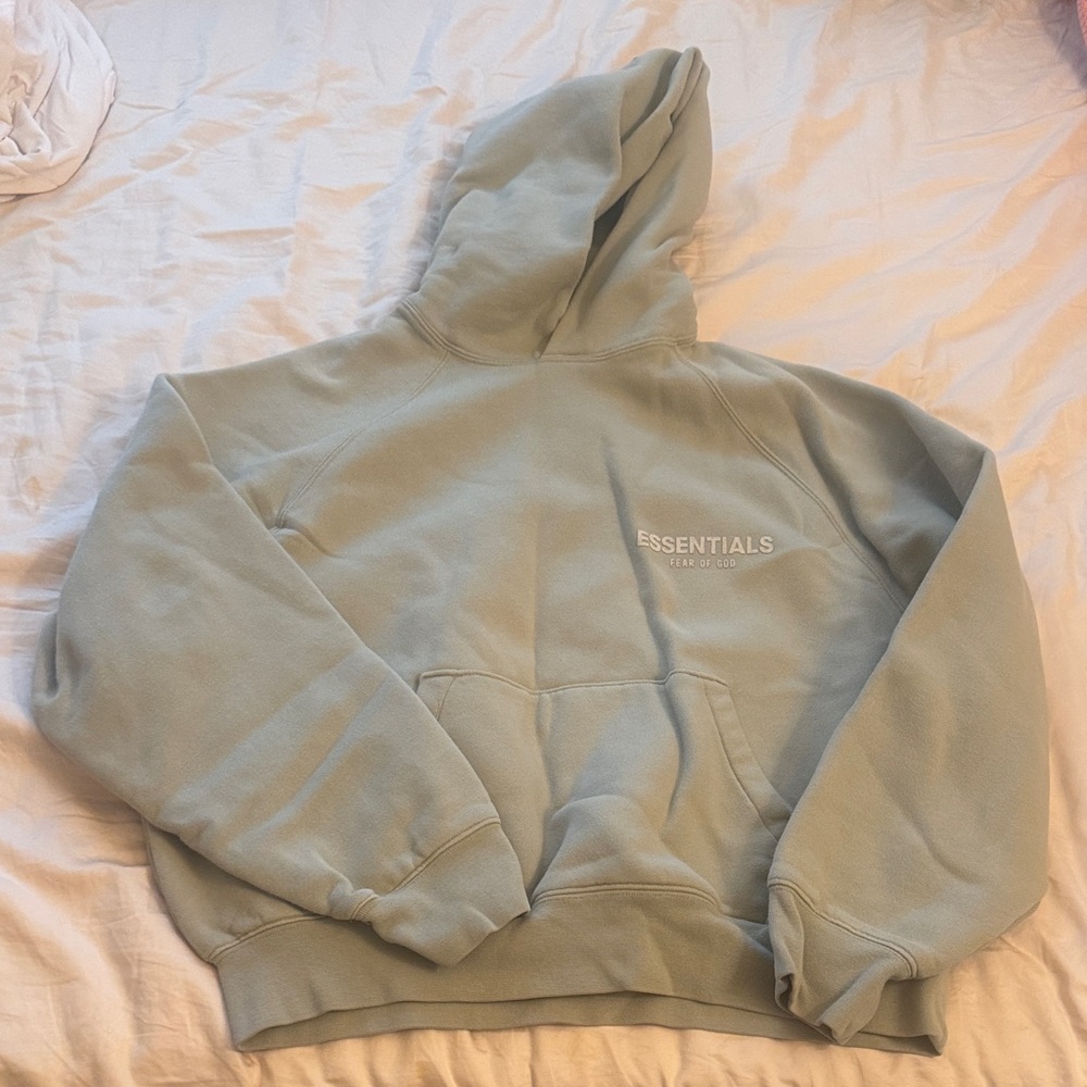 Fear of God Essentials Light Green Hoodie